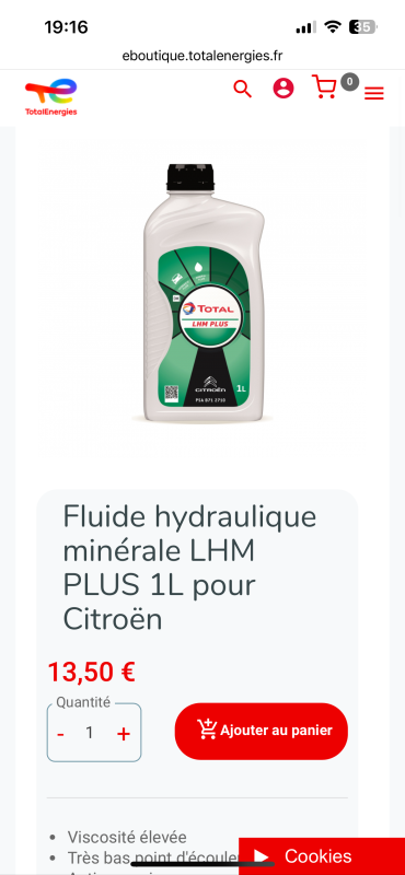 Cette huile est bonne pour la transmission de la commande des freins